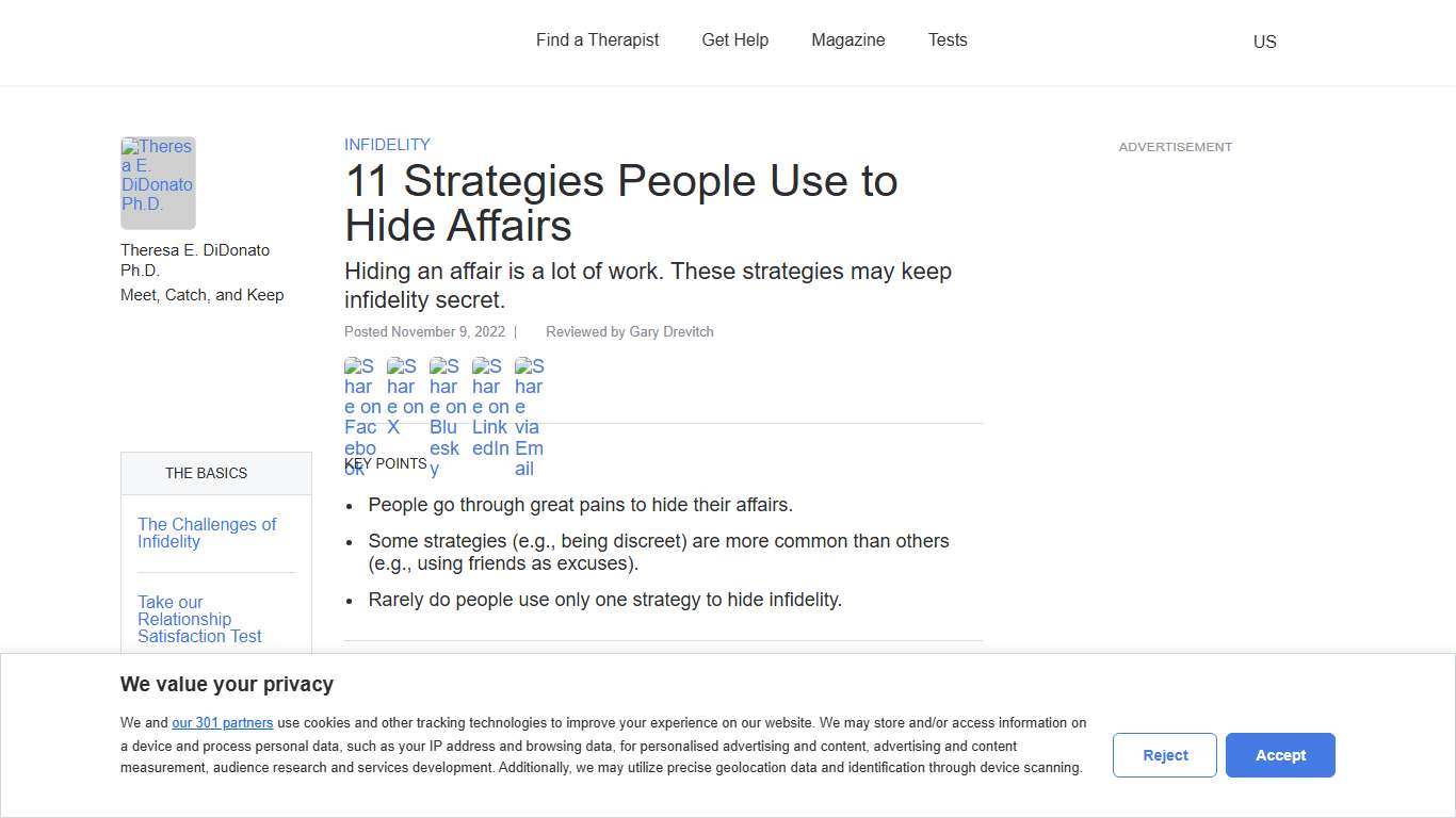 11 Strategies People Use to Hide Affairs Psychology Today